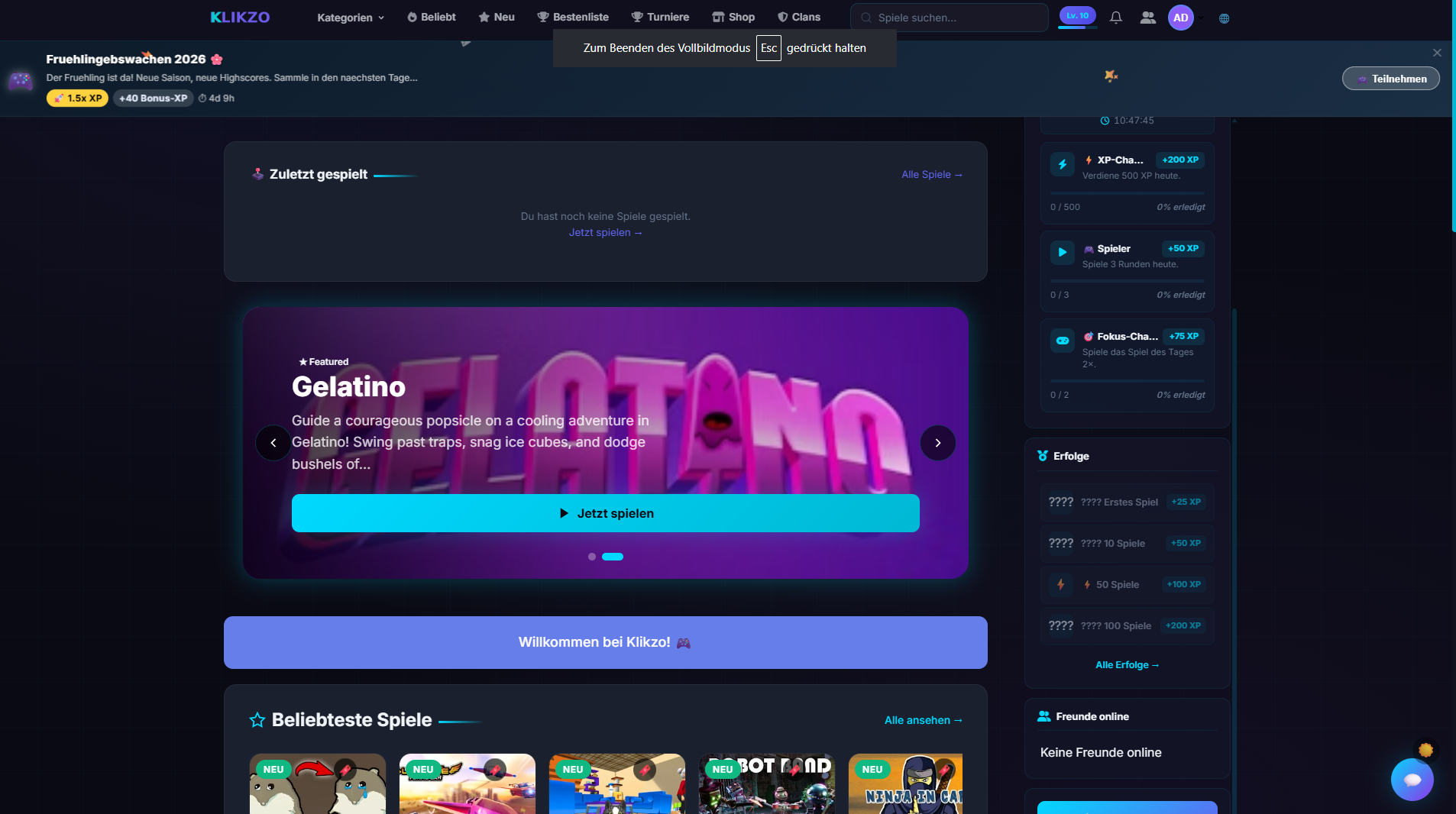Klikzo steht zum Verkauf – Vollständige Arcade Gaming Platform